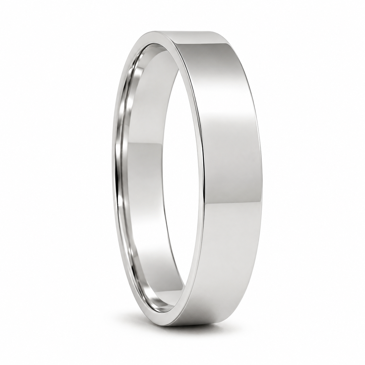 ALIANÇA DE PRATA 3,0 MM SEMI-ANATÔMICA QUADRADA